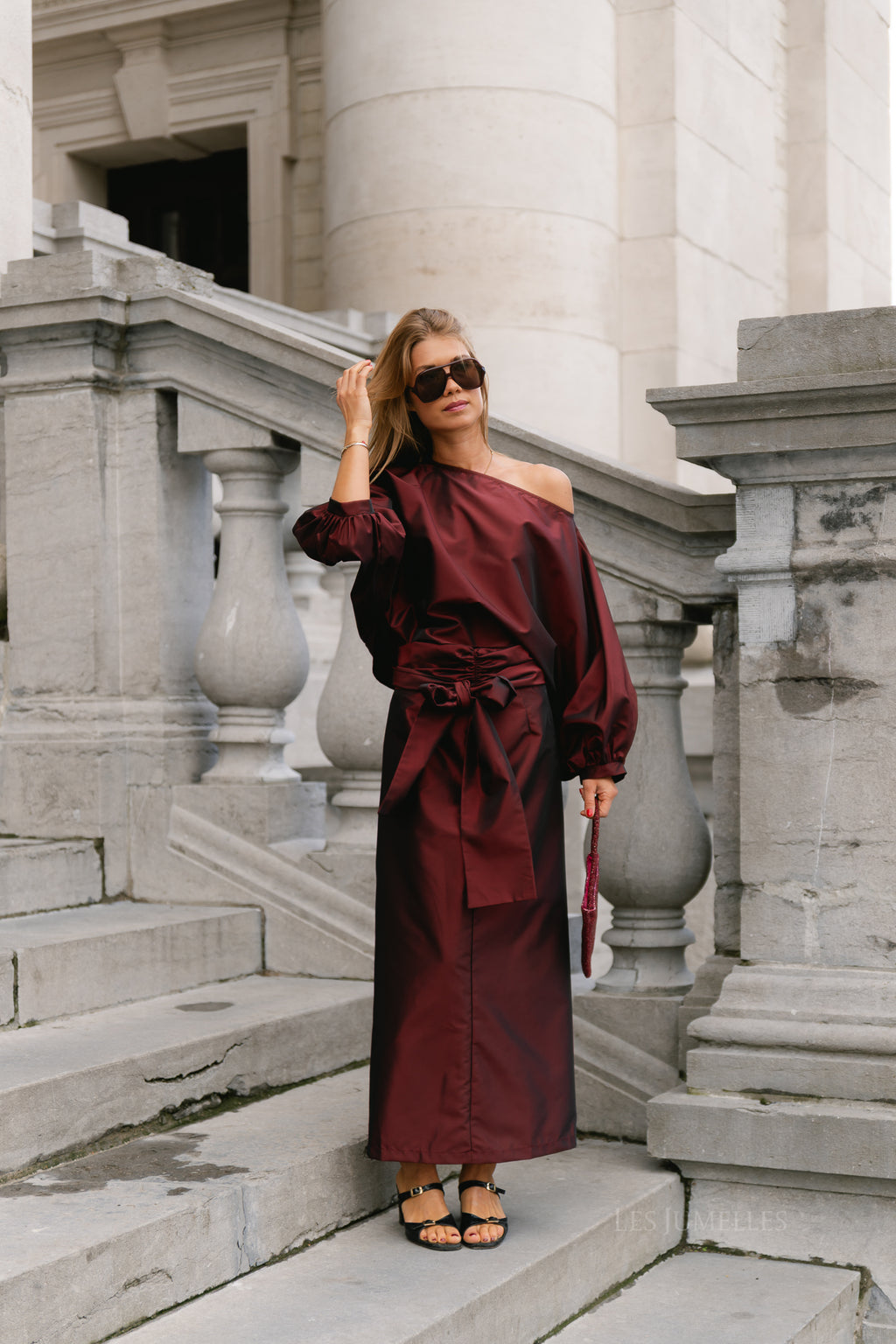Sutton blouse burgundy