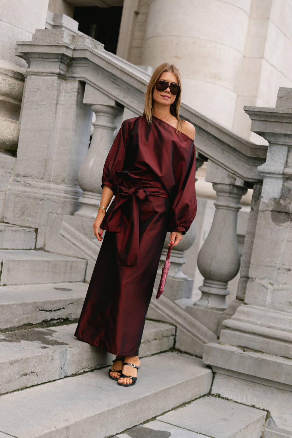 Sutton blouse burgundy