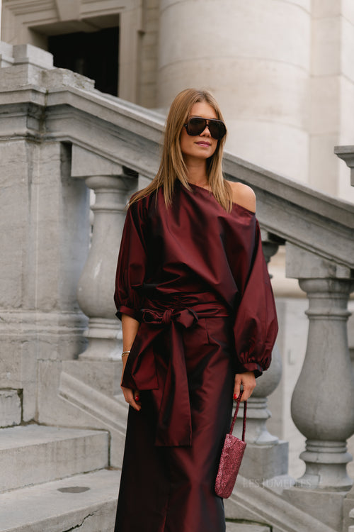 Sutton blouse burgundy