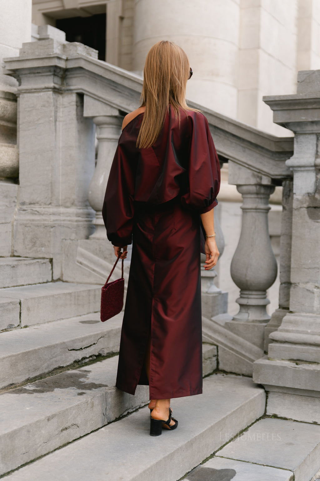 Sutton blouse burgundy