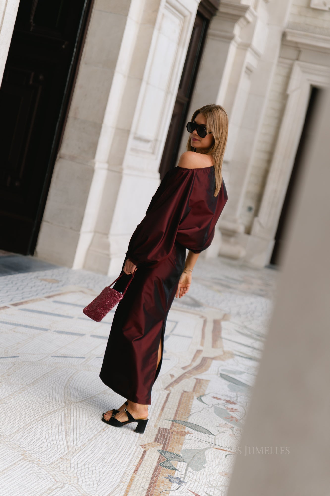 Sutton blouse burgundy