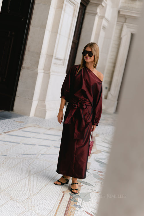 Sutton blouse burgundy