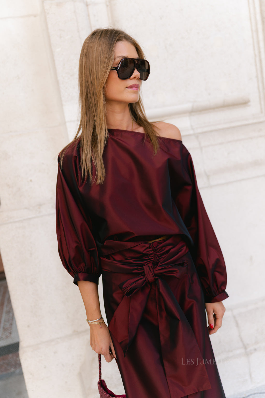 Sutton blouse burgundy