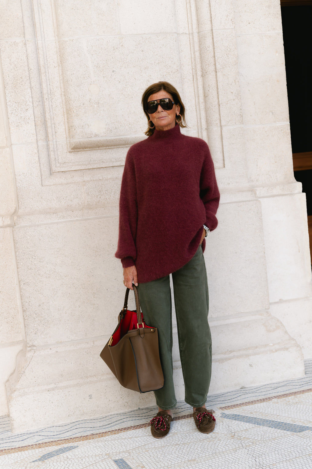 Annabelle LS knitted jumper burgundy