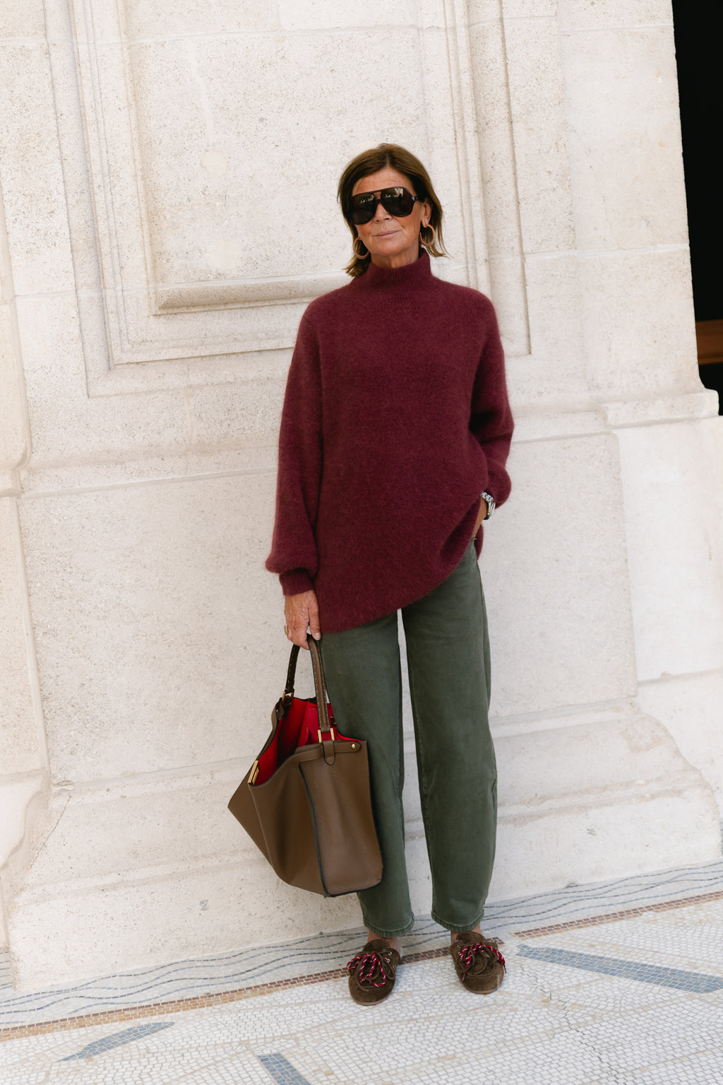 Annabelle LS knitted jumper burgundy