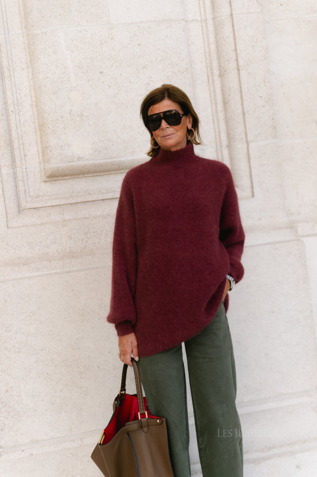 Annabelle LS knitted jumper burgundy