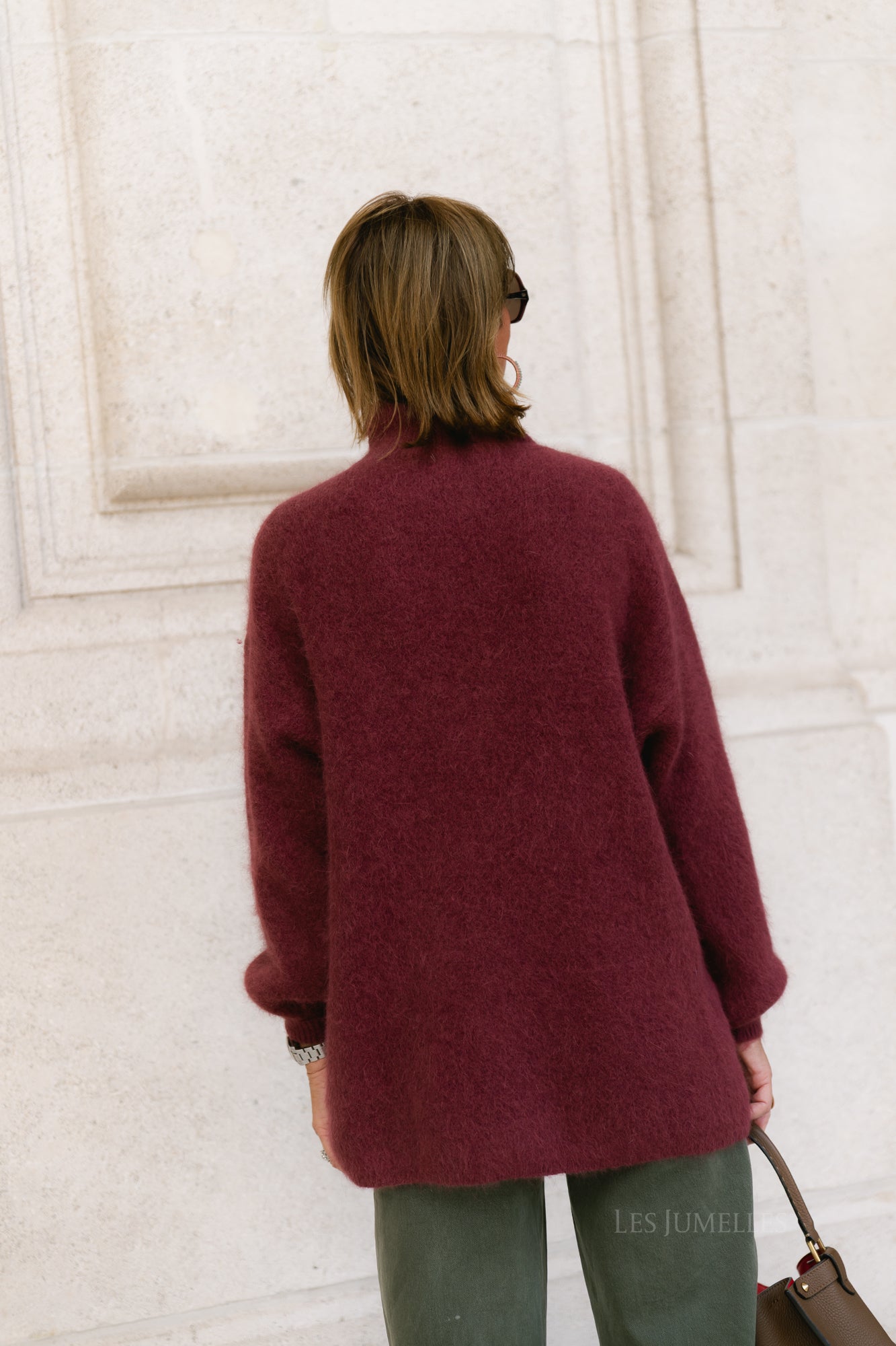 Annabelle LS knitted jumper burgundy