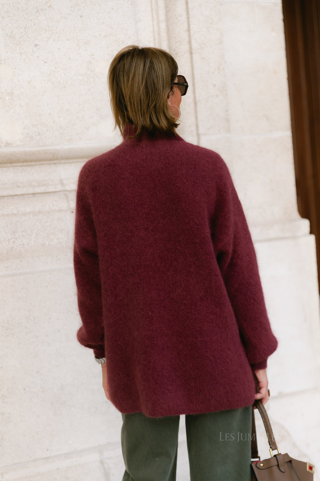 Annabelle LS knitted jumper burgundy