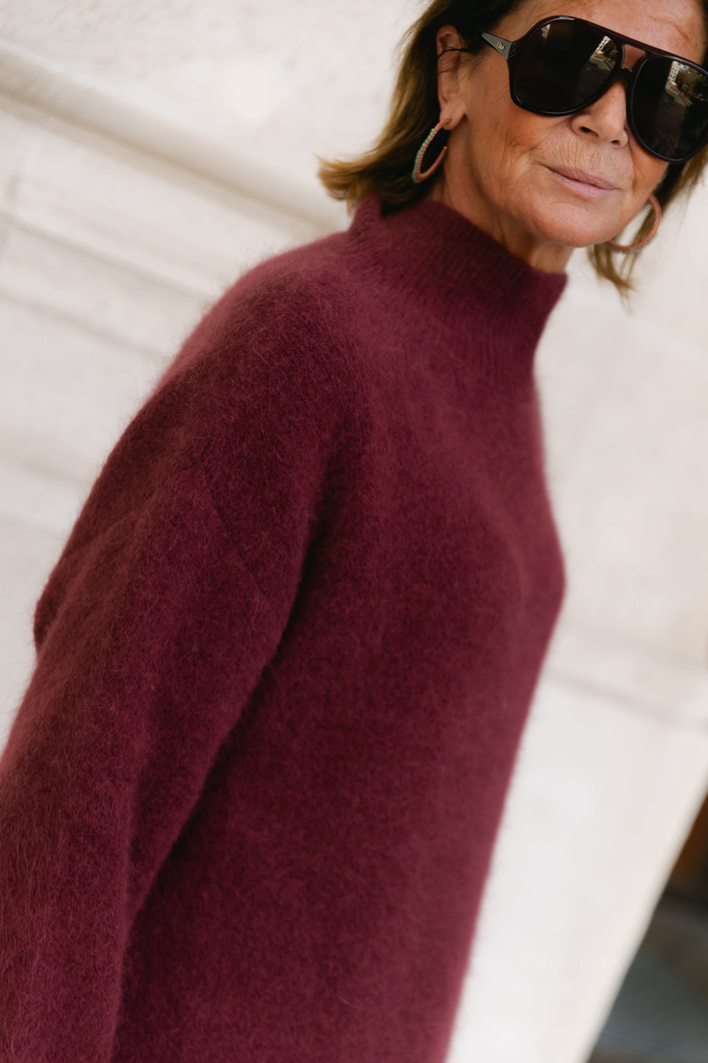 Annabelle LS knitted jumper burgundy
