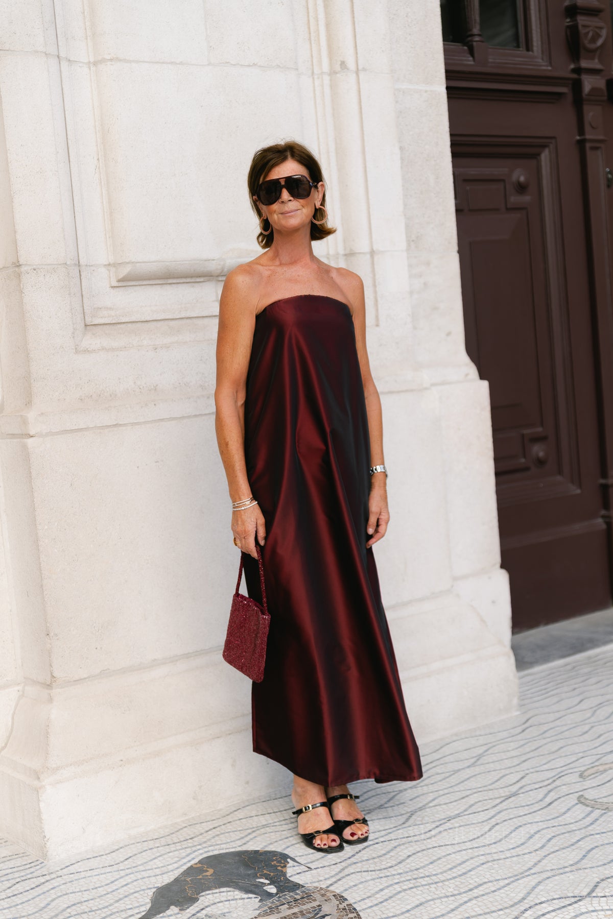 Colette bandeau dress burgundy