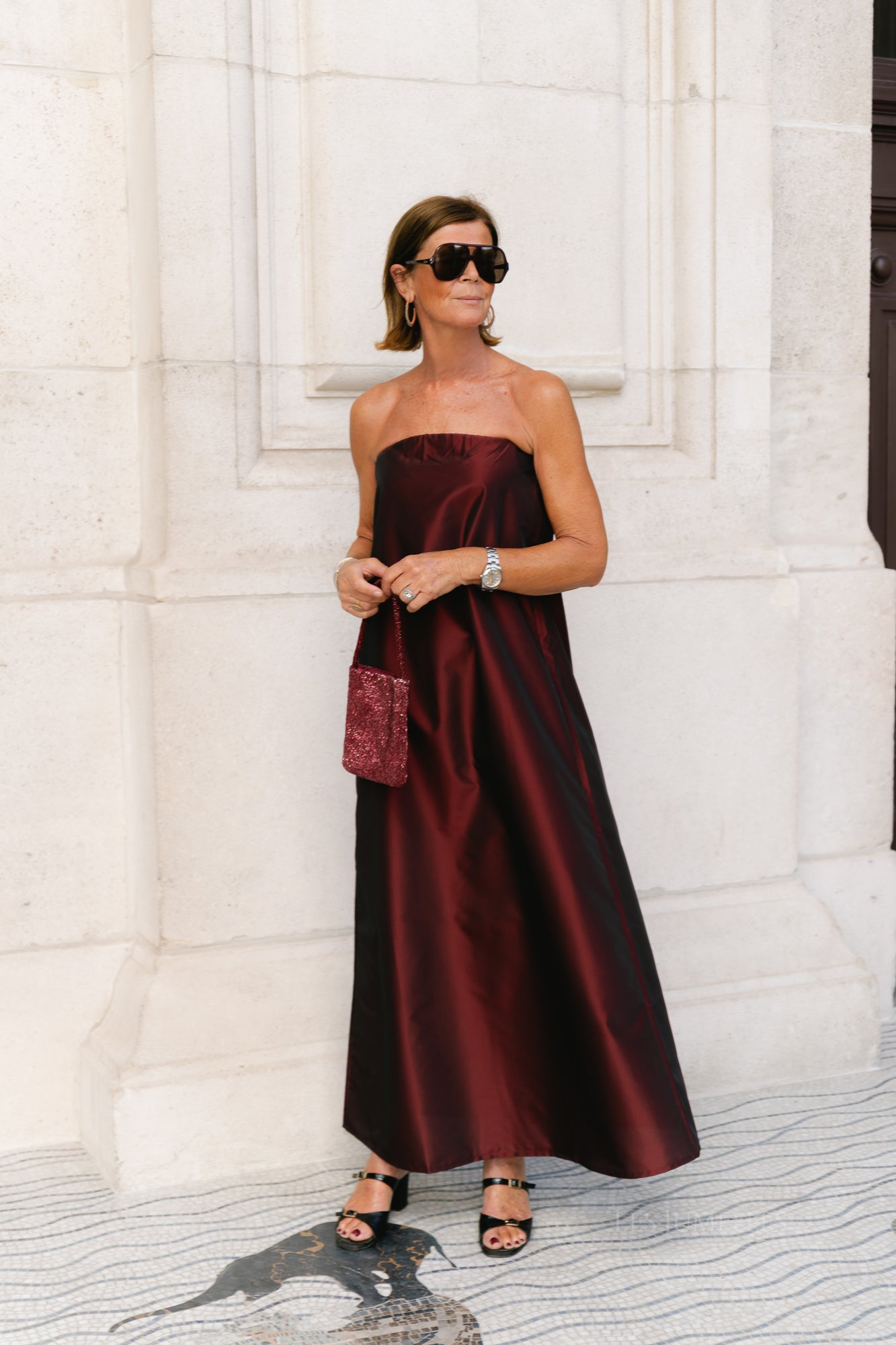Colette bandeau dress burgundy