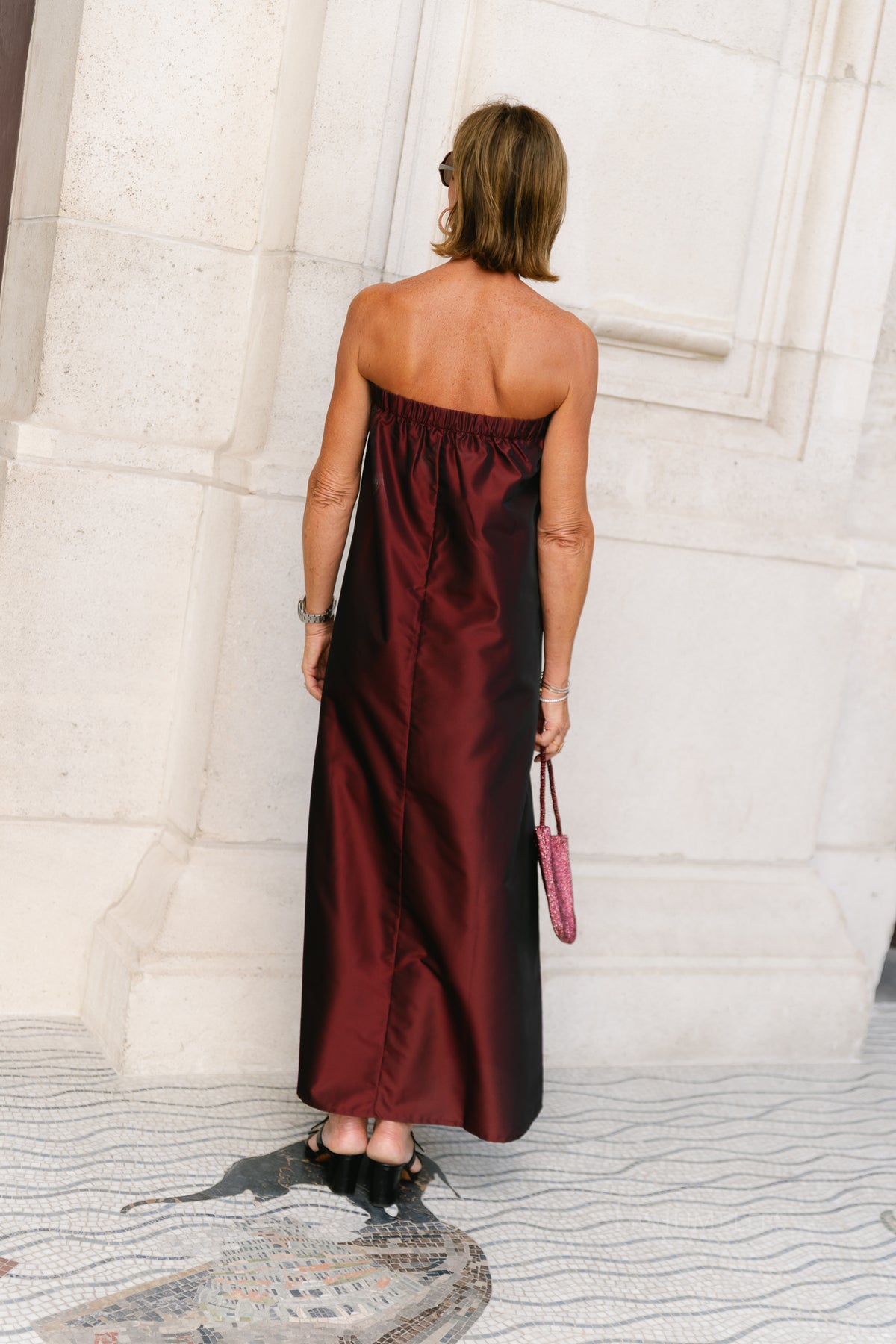 Colette bandeau dress burgundy