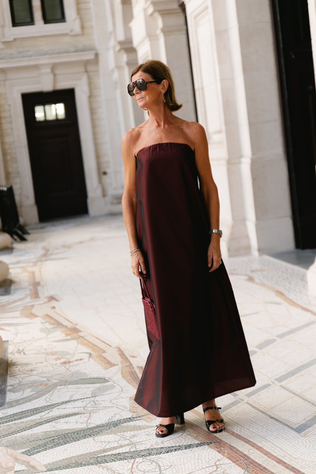 Colette bandeau dress burgundy