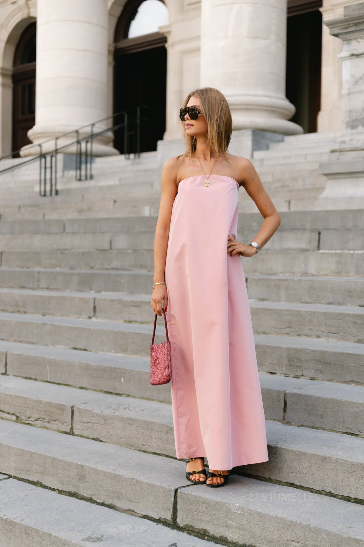 Colette bandeau dress light pink