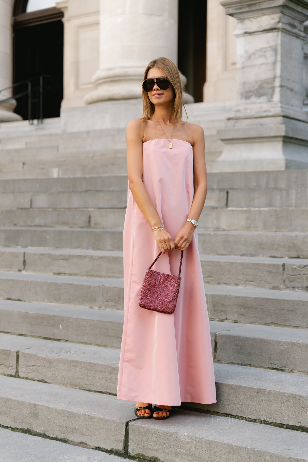 Colette bandeau dress light pink