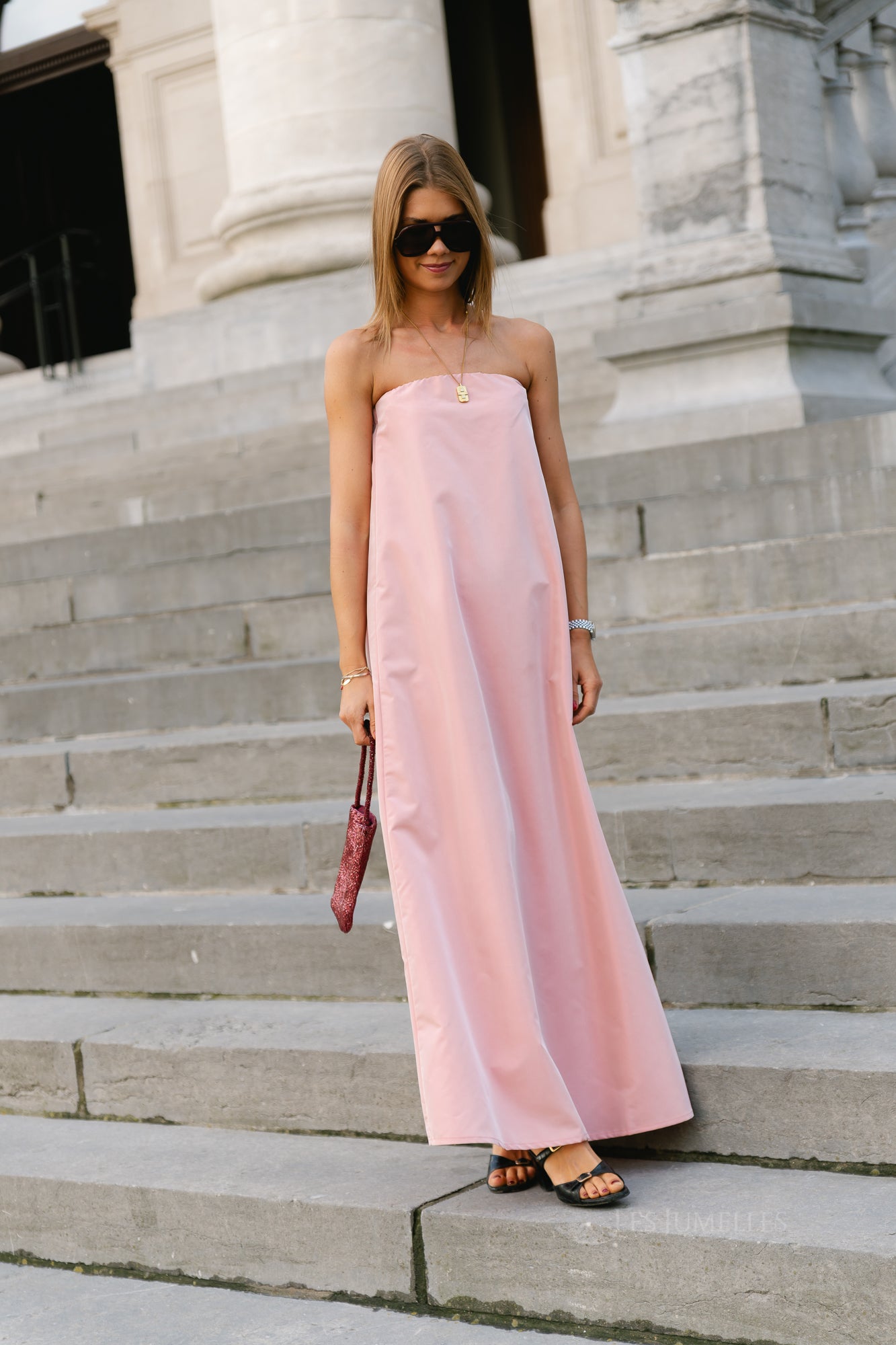 Colette bandeau dress light pink