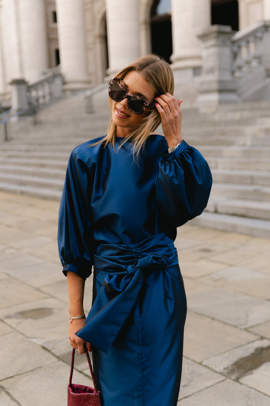 Sutton blouse navy