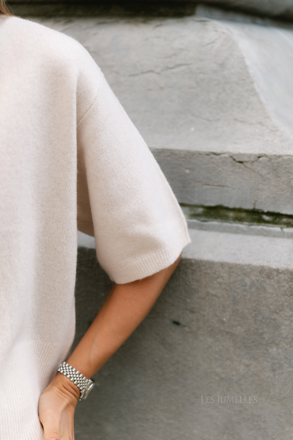 YASEmila 2/4 roll neck knit pullover sandshell