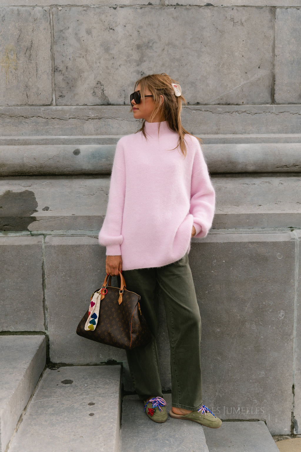 Annabelle LS knitted jumper pink