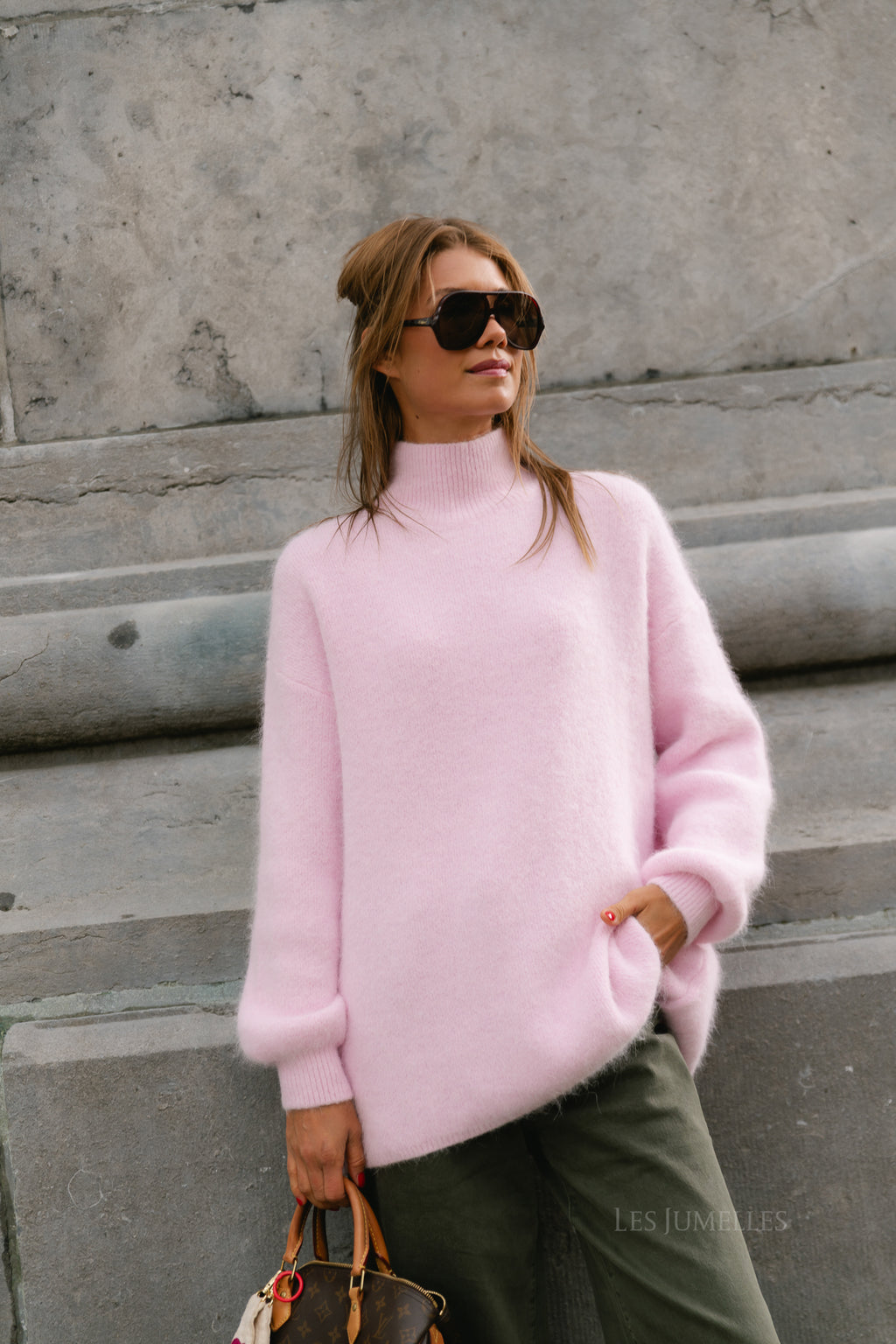 Annabelle LS knitted jumper pink