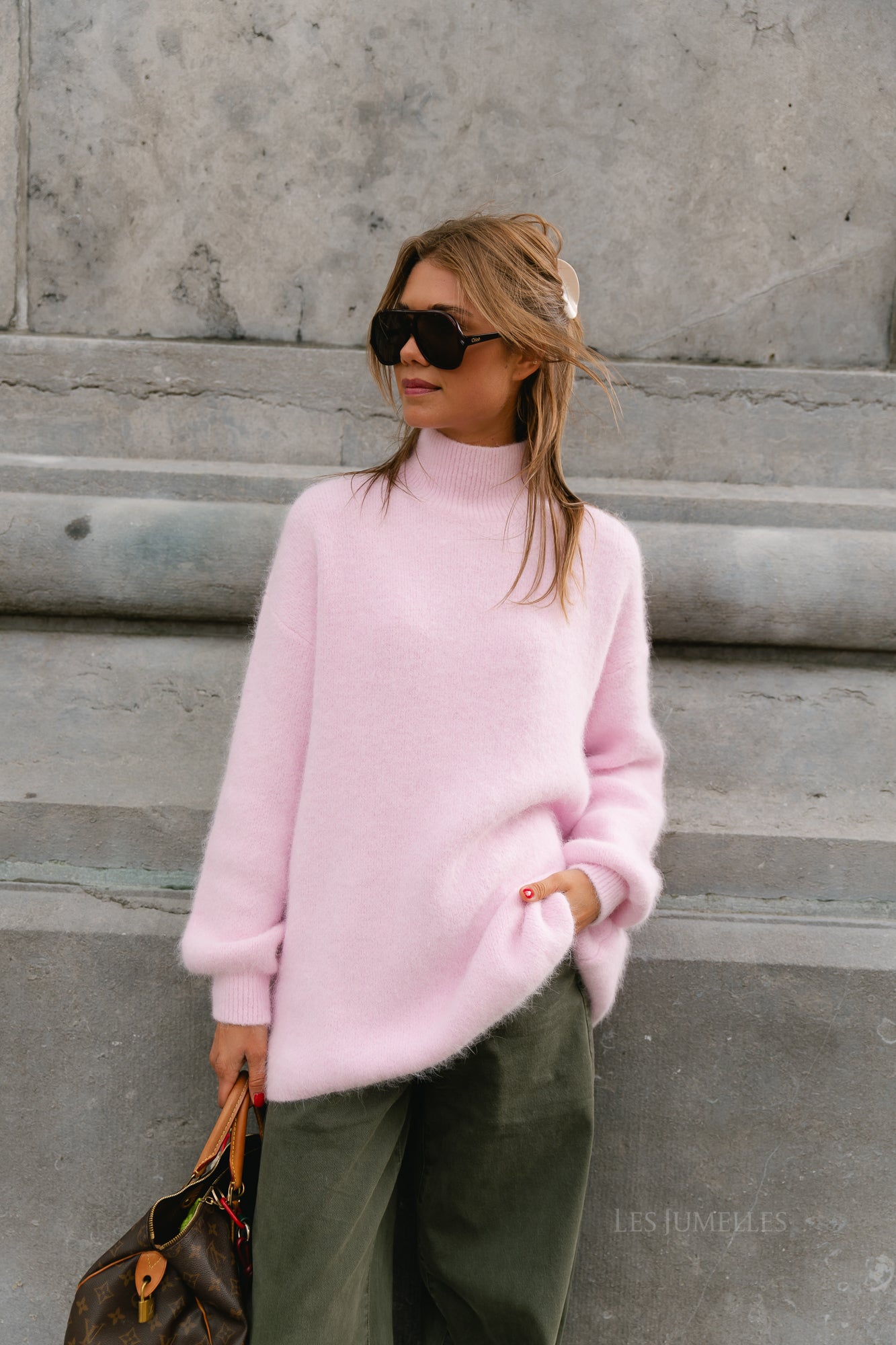 Annabelle LS knitted jumper pink
