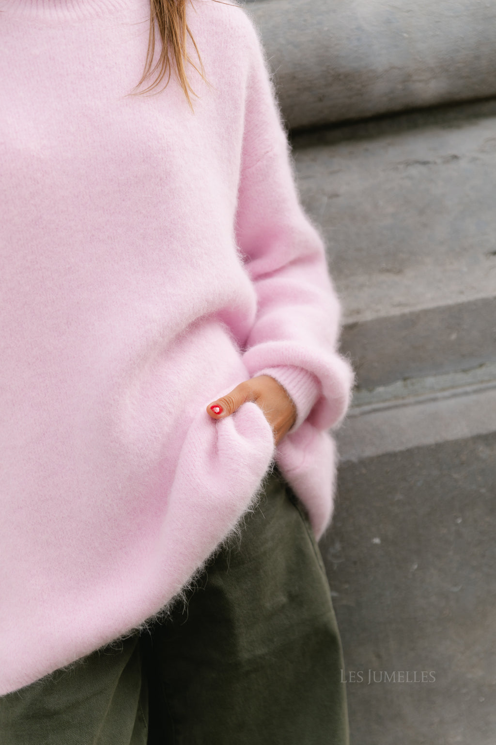 Annabelle LS knitted jumper pink
