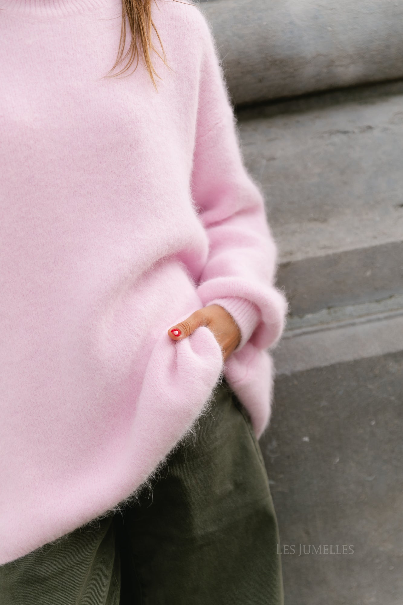 Annabelle LS knitted jumper pink