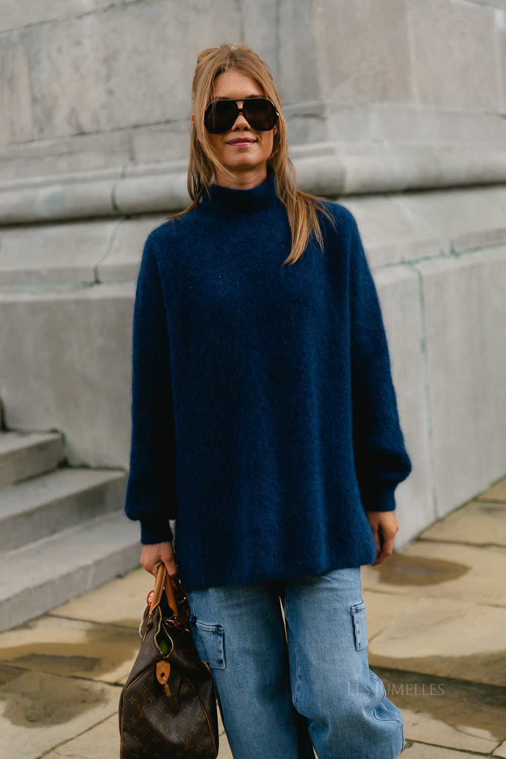 Annabelle LS knitted jumper marine blue