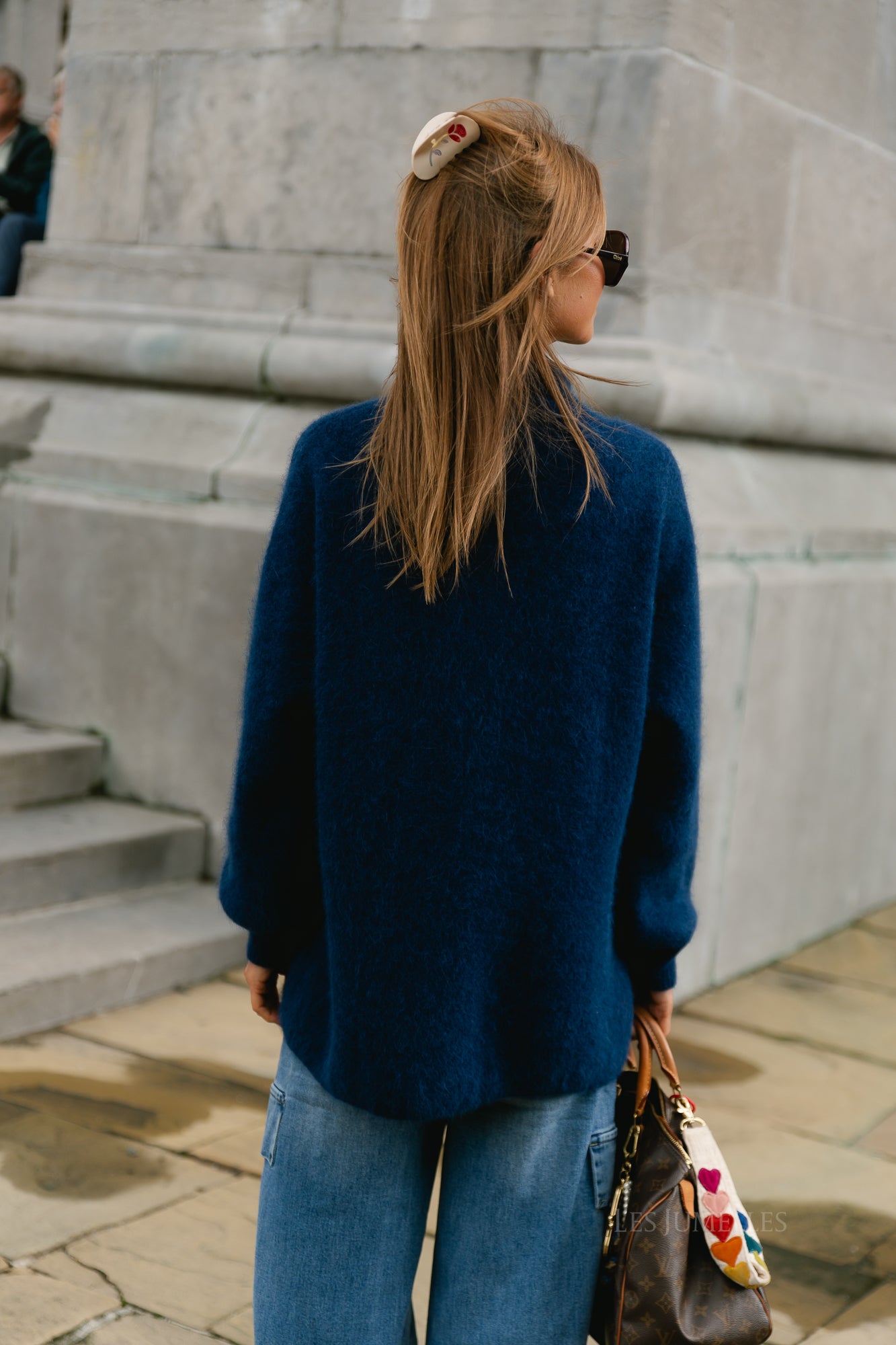 Annabelle LS knitted jumper marine blue