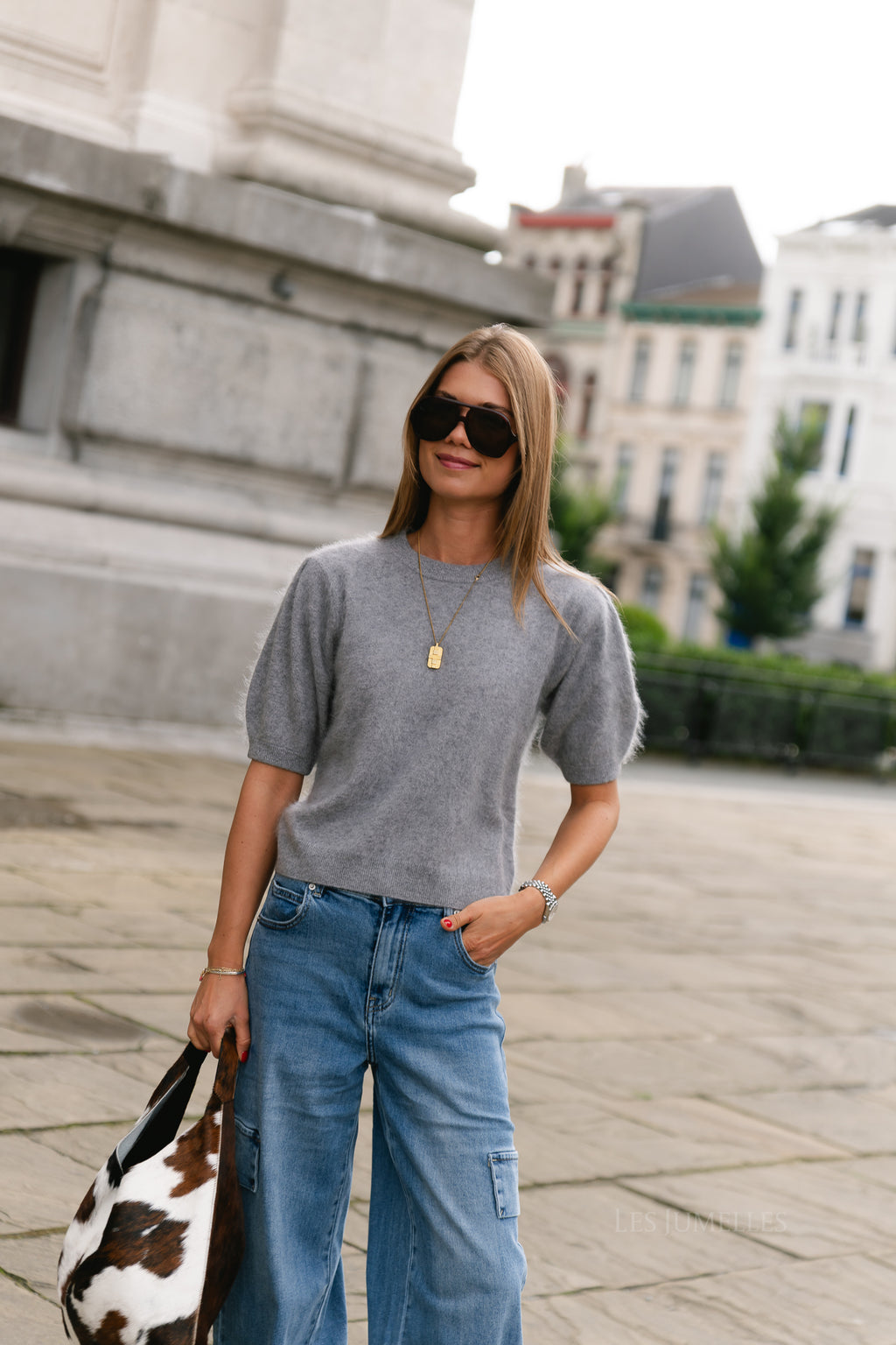 Polov jumper grey melange