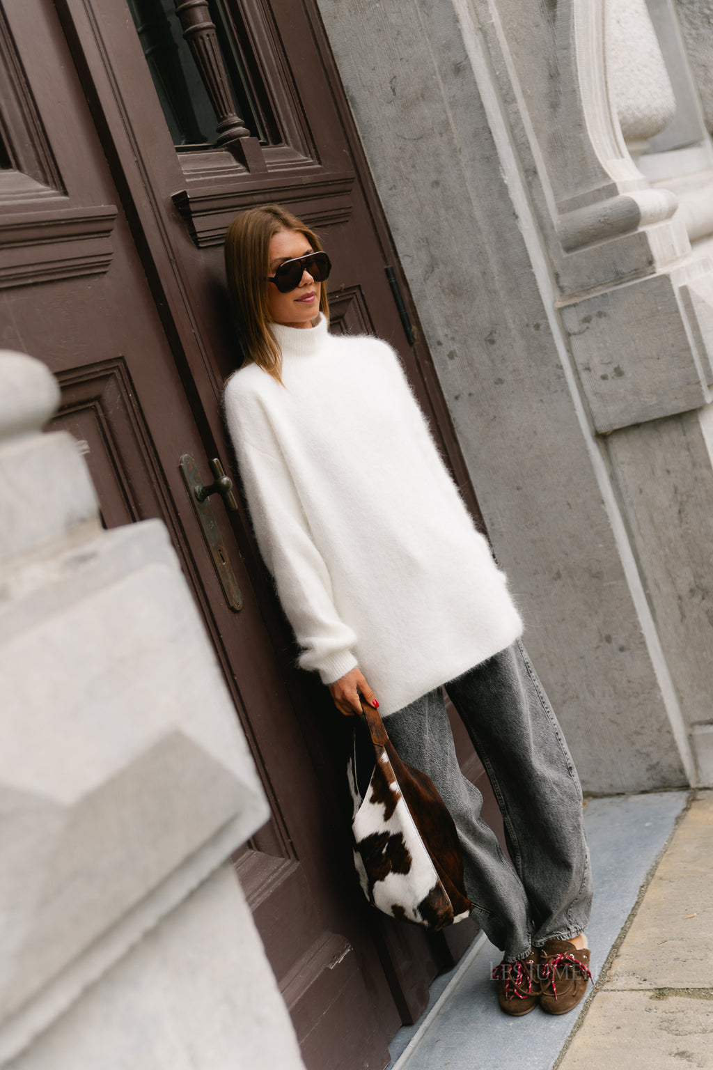 Annabelle LS knitted jumper white
