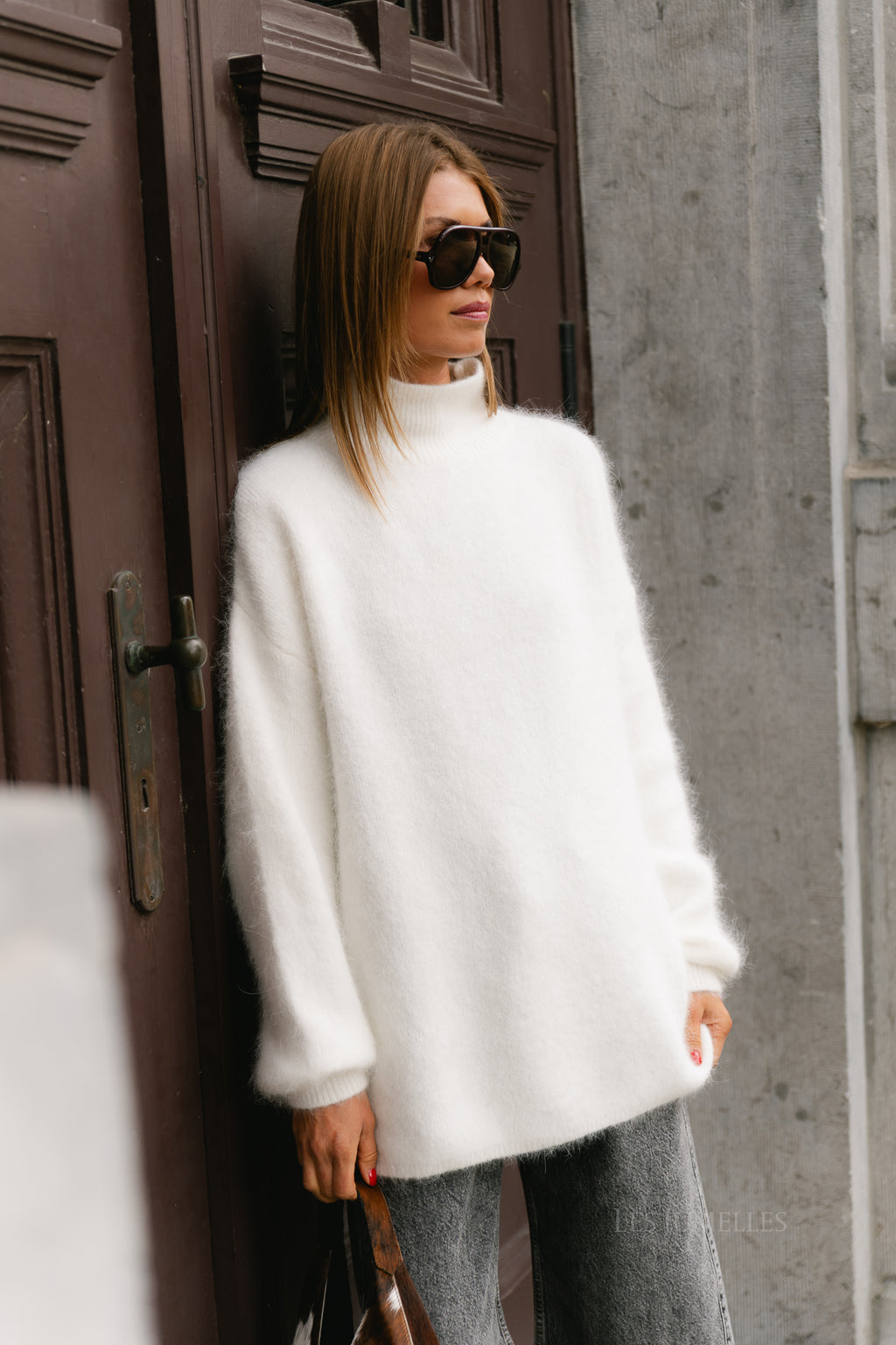 Annabelle LS knitted jumper white