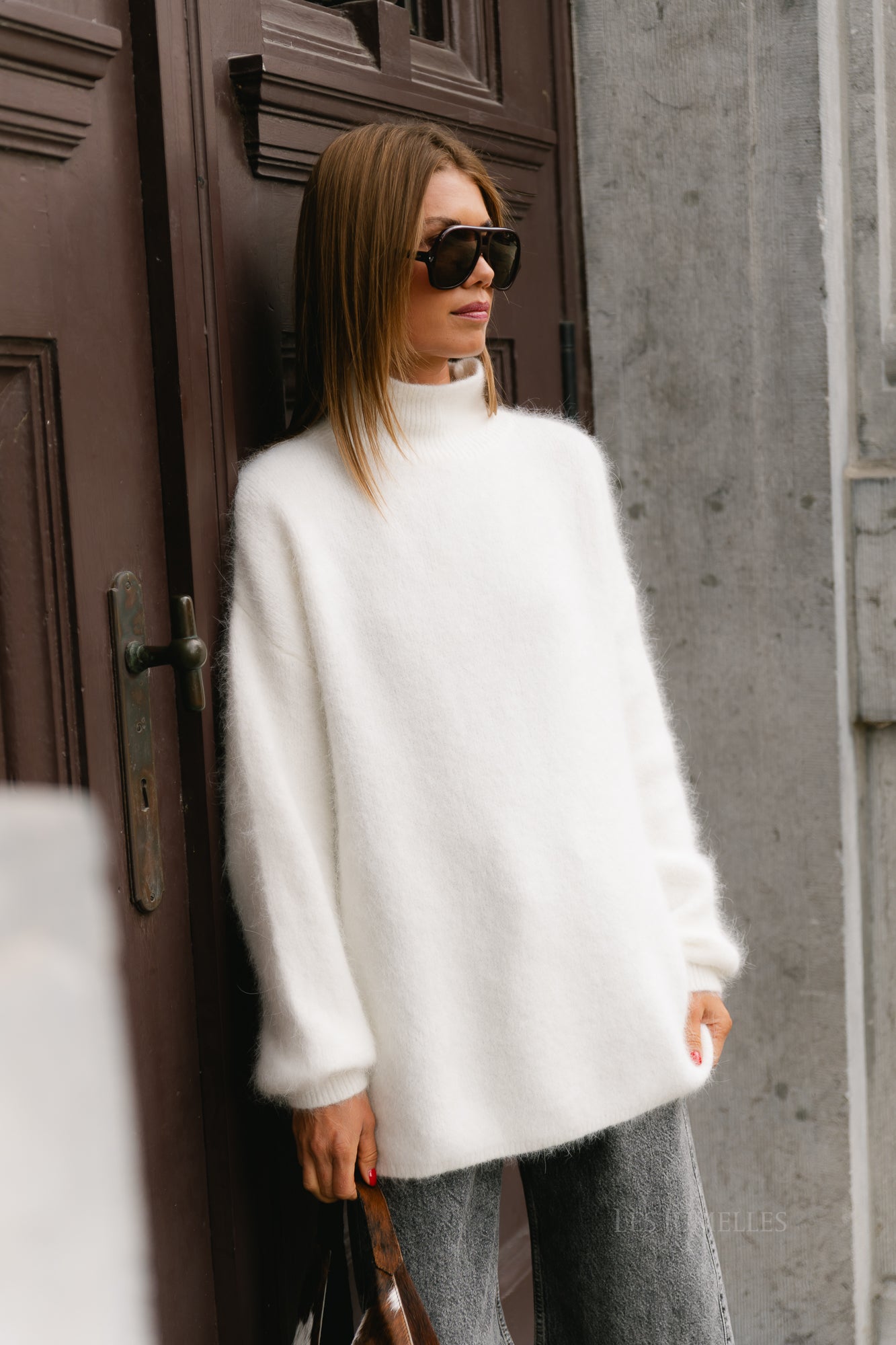 Annabelle LS knitted jumper white