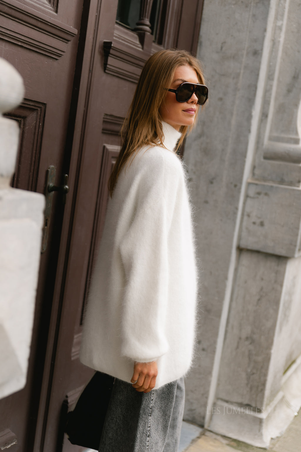 Annabelle LS knitted jumper white