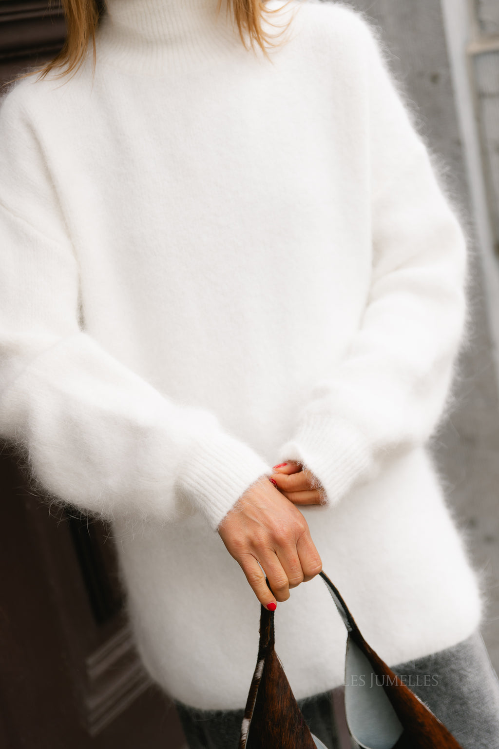 Annabelle LS knitted jumper white