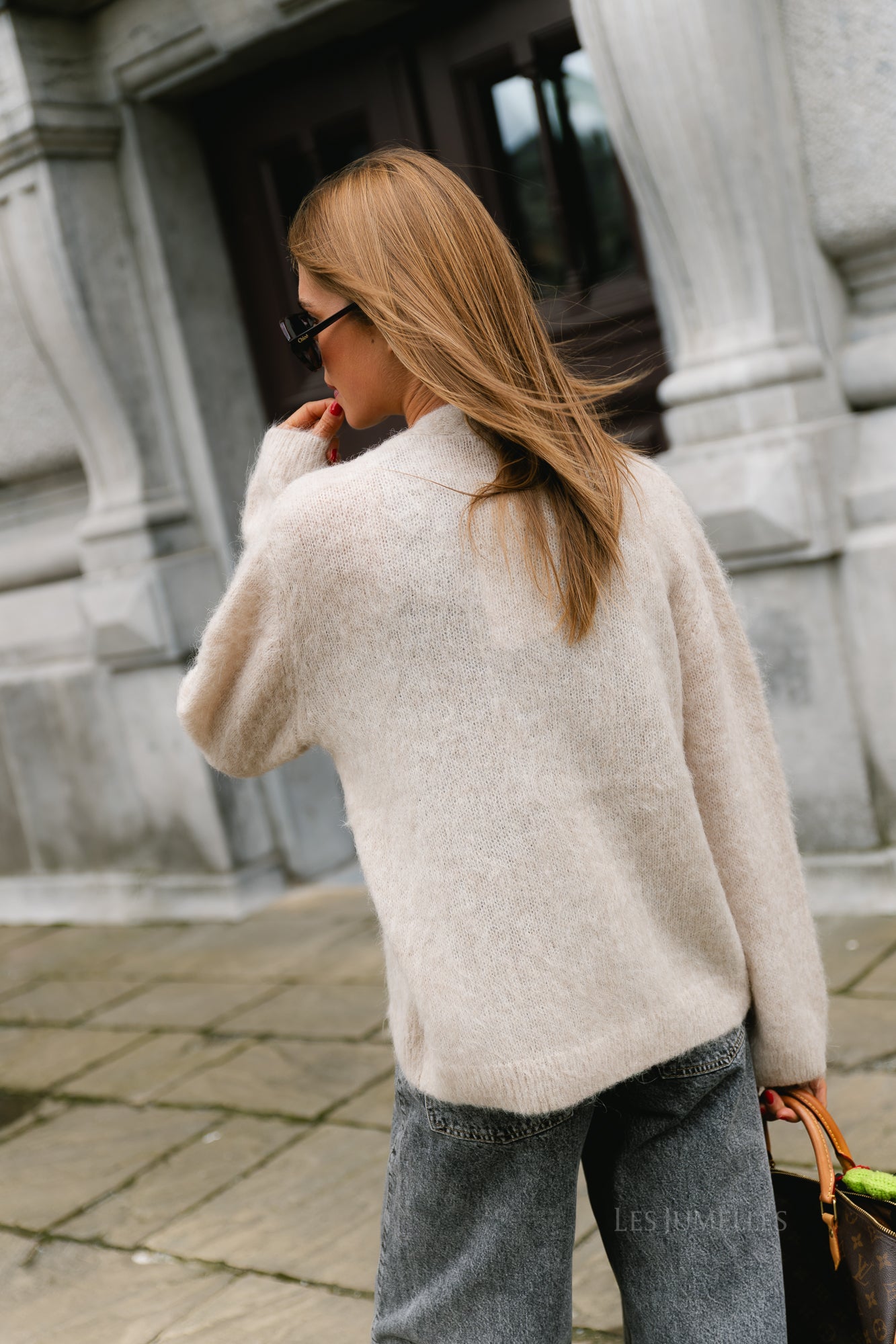 OBJHarry LS LO knit cardigan NOOS birch/melange