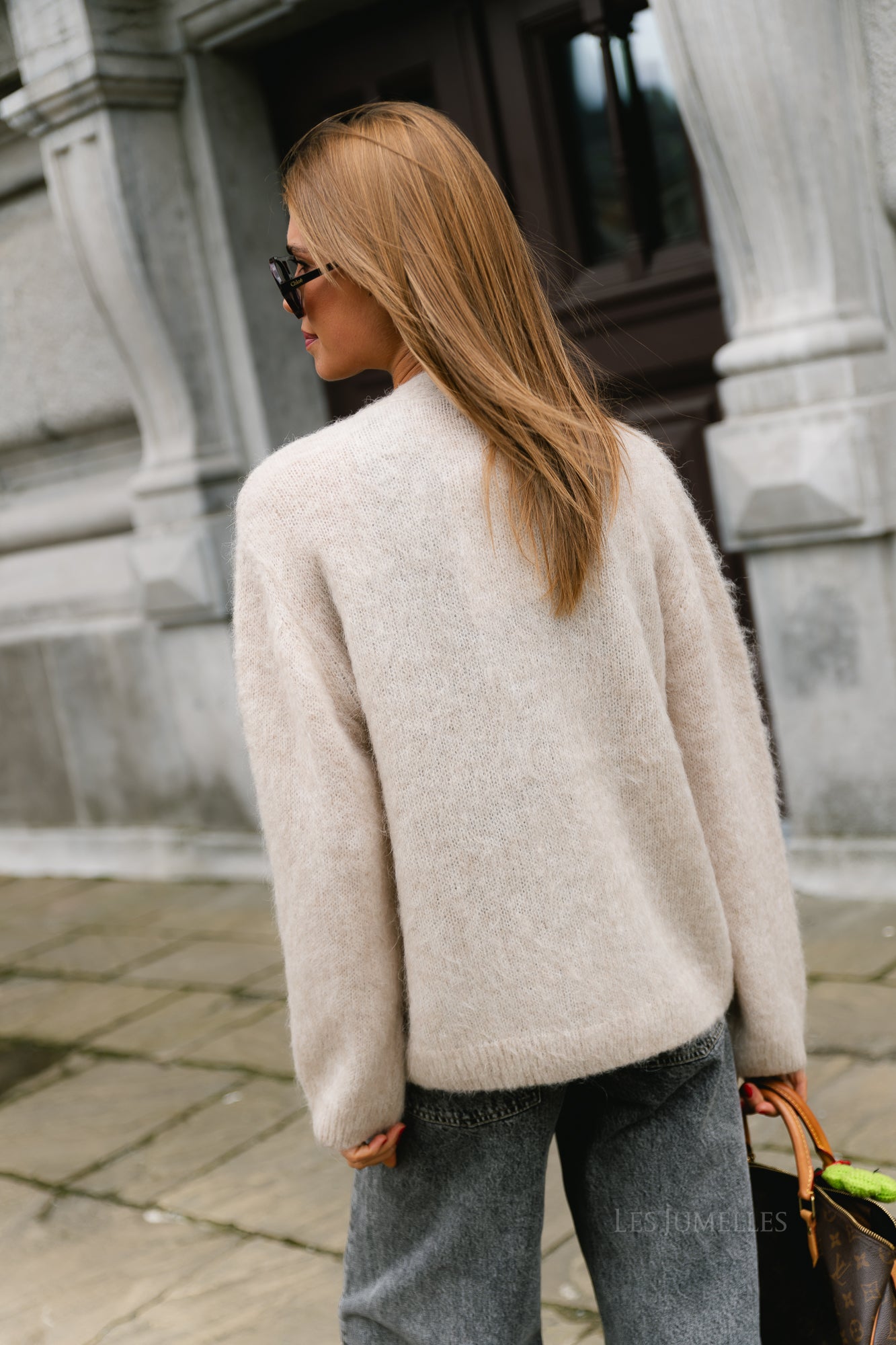 OBJHarry LS LO knit cardigan NOOS birch/melange