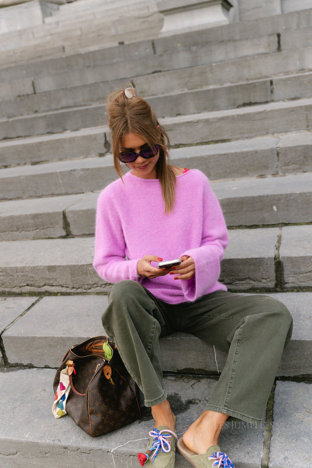 Cecile LS knitted jumper orchid