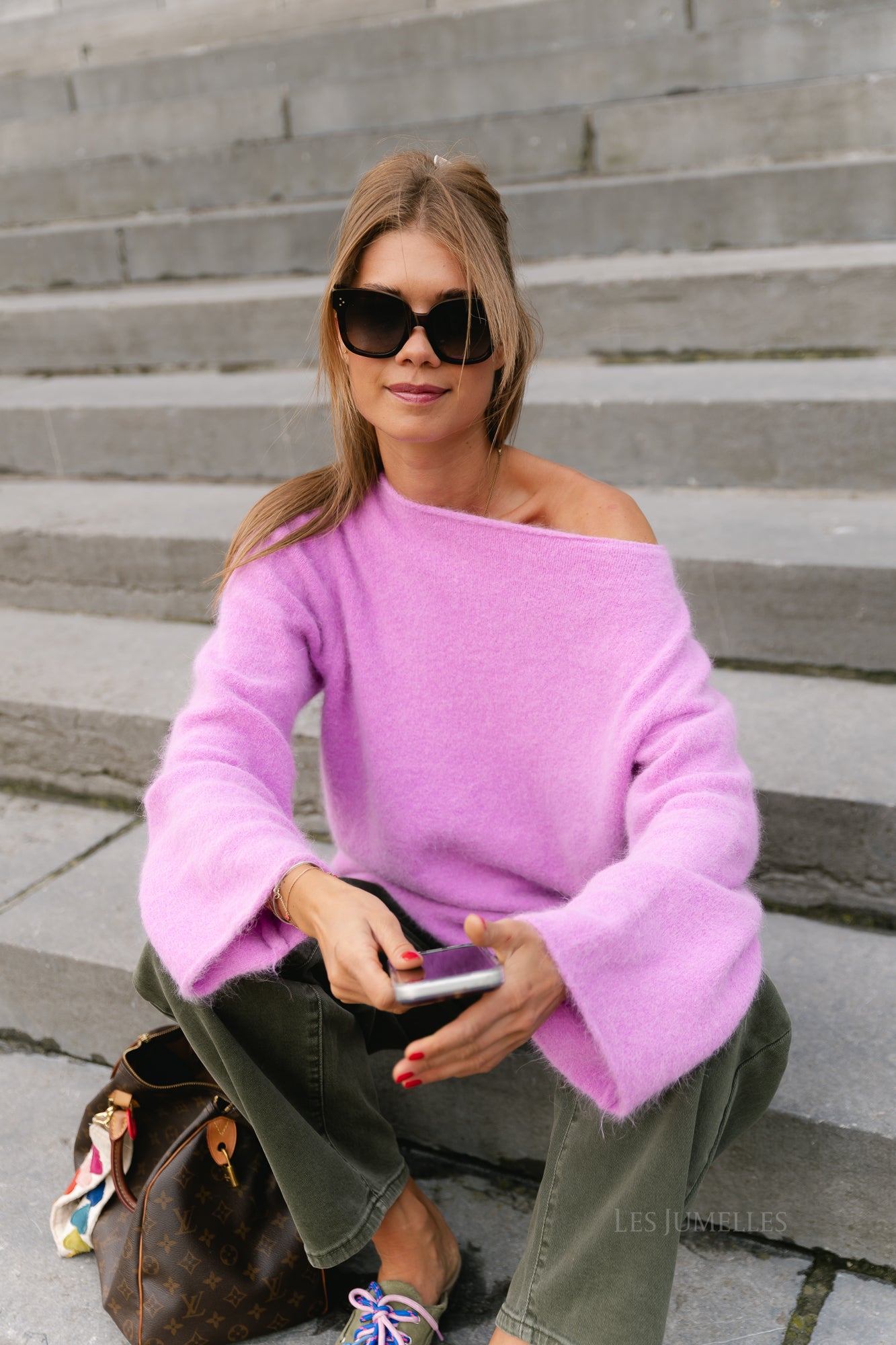 Cecile LS knitted jumper orchid