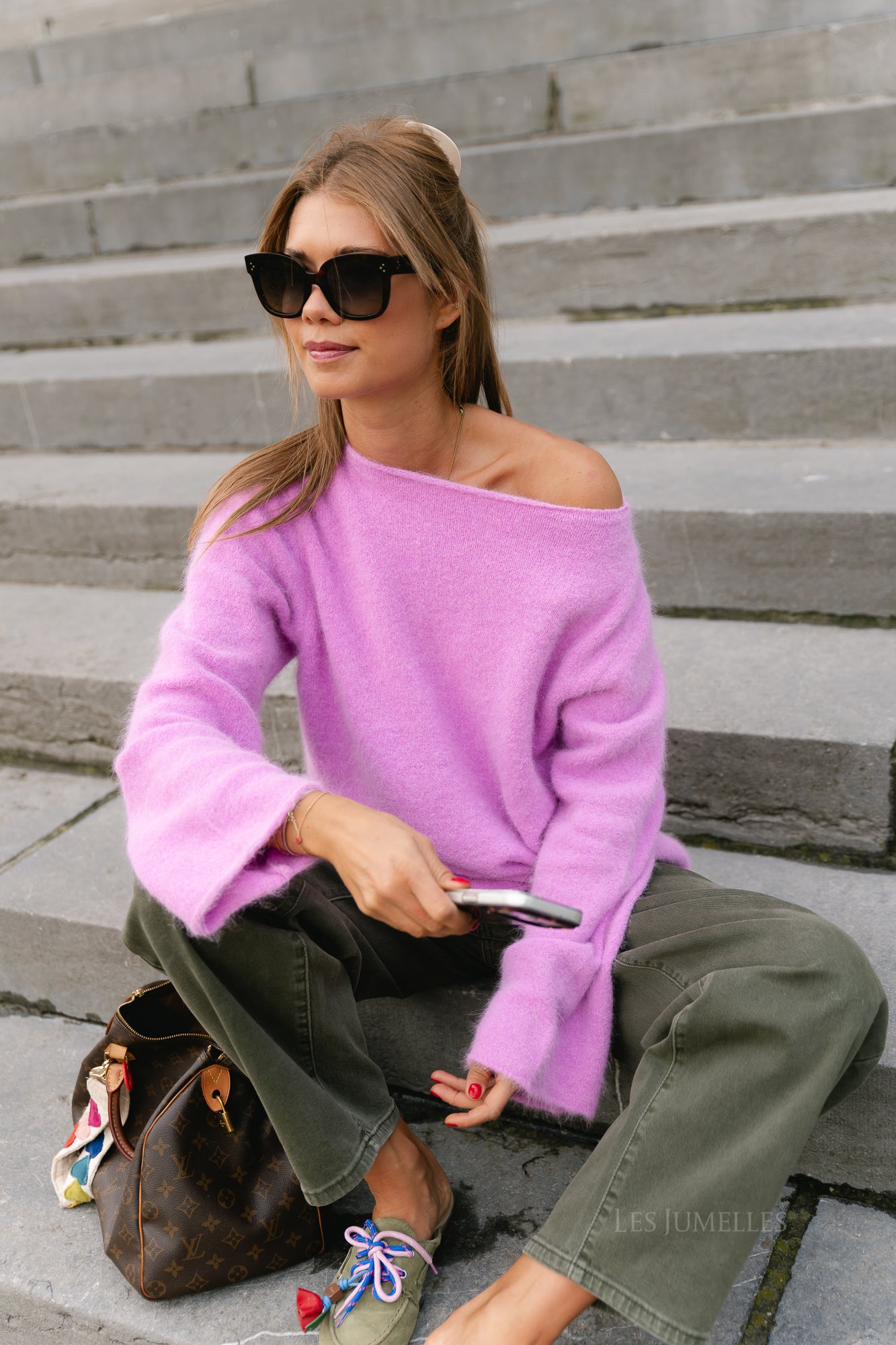 Cecile LS knitted jumper orchid