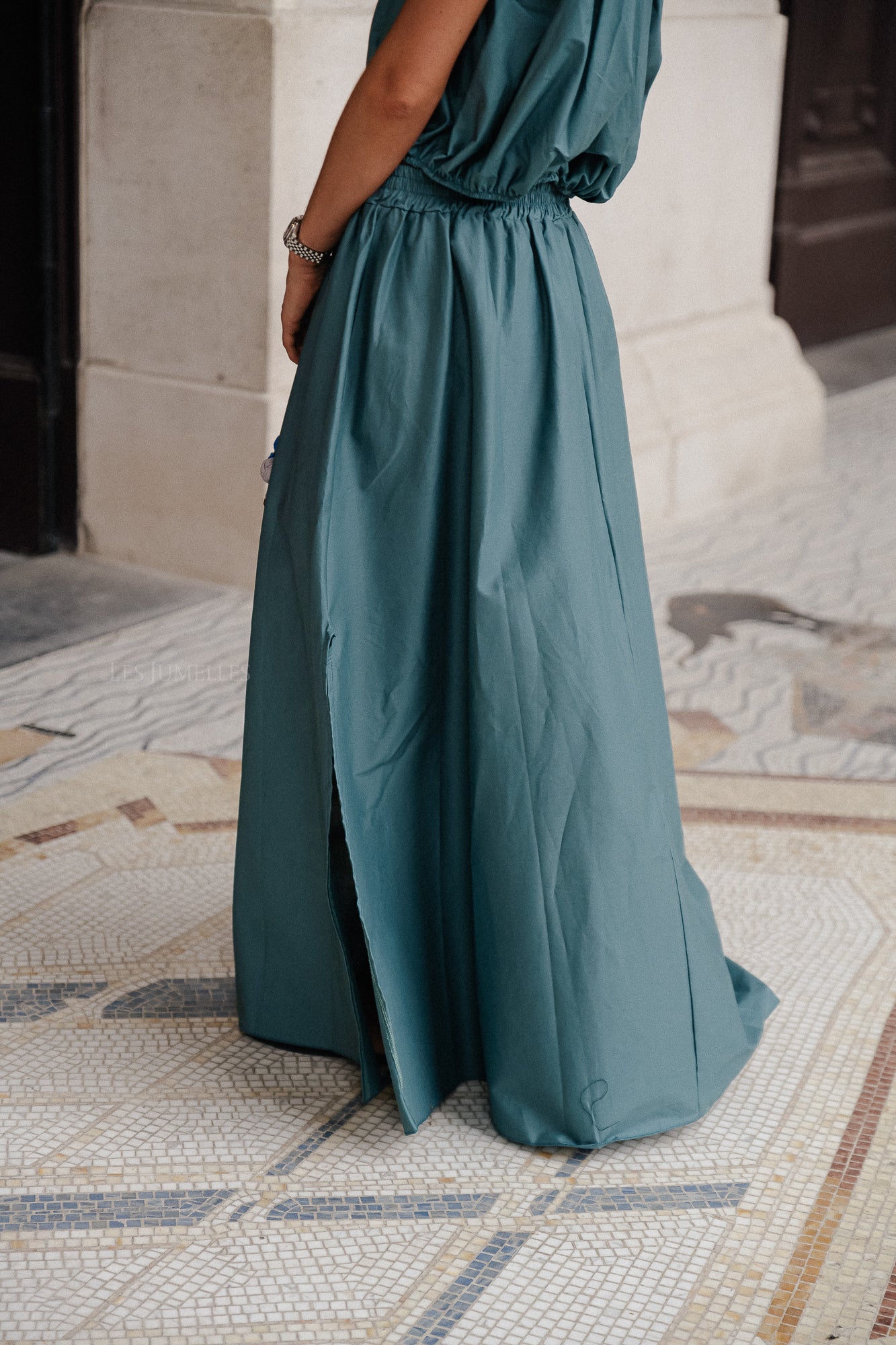 Fran long skirt north atlantic blue