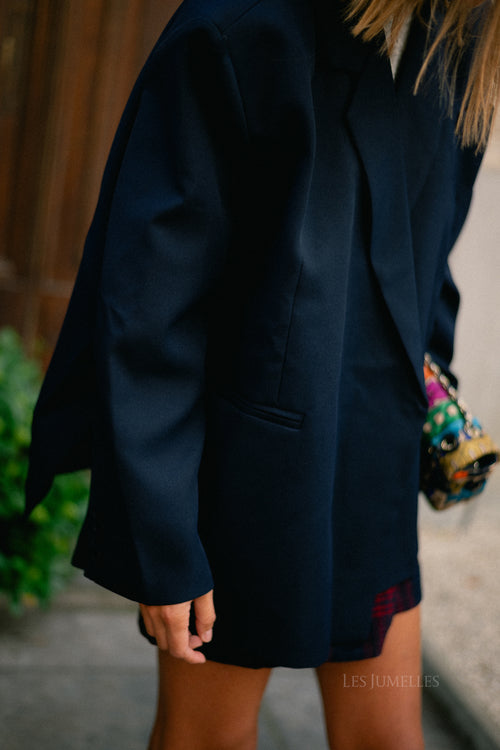 Chloe oversized blazer midnight blue