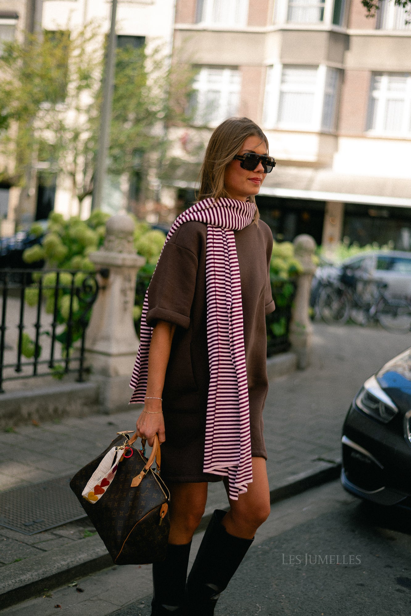 Isabel sweater dress hot chocolate