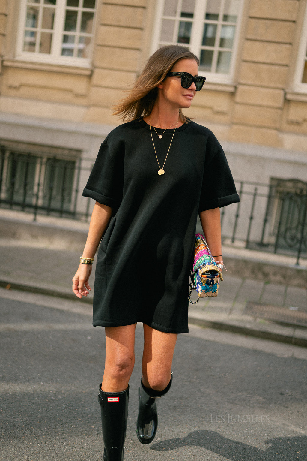 Isabel sweater dress black