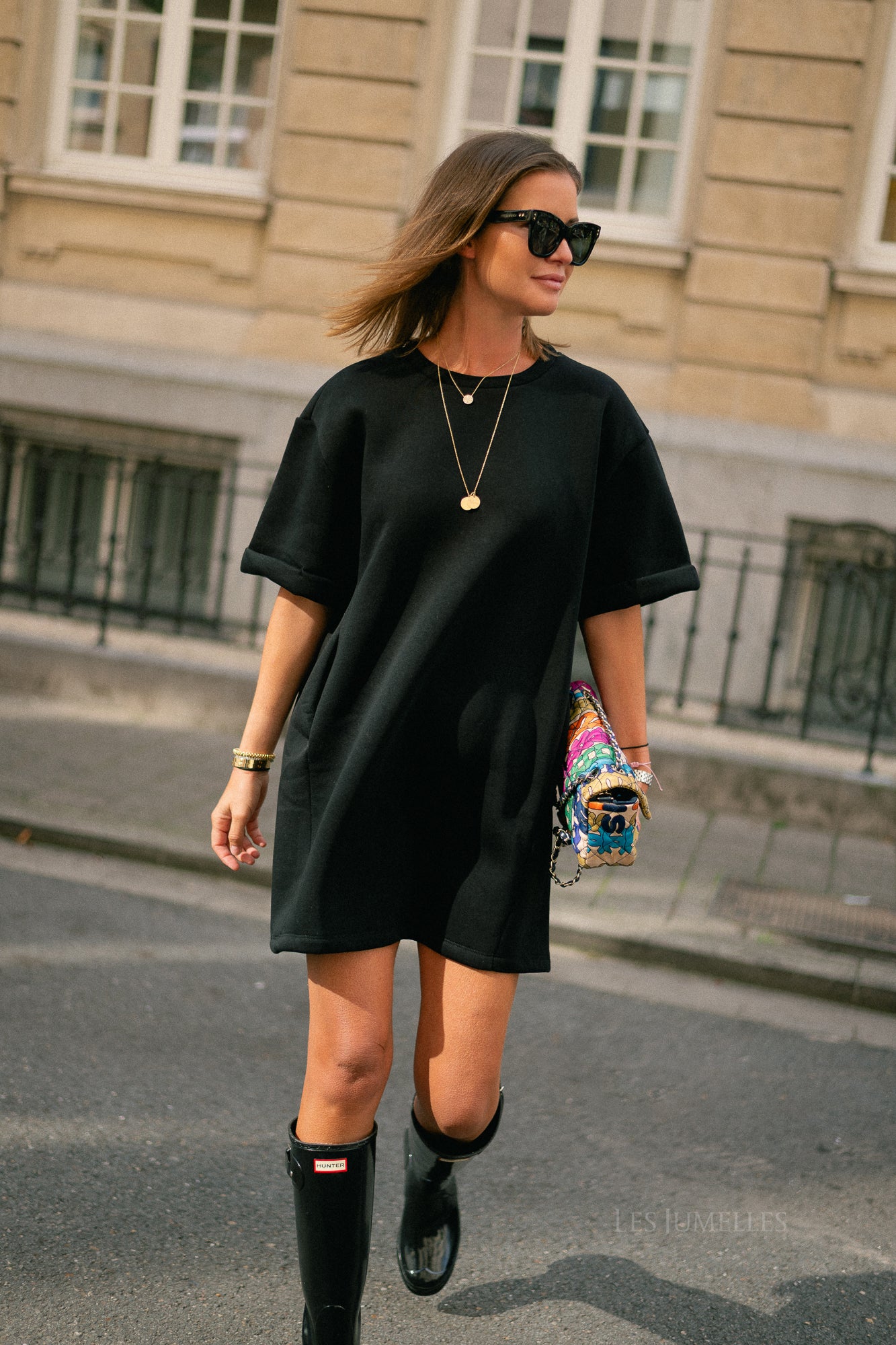 Isabel sweater dress black