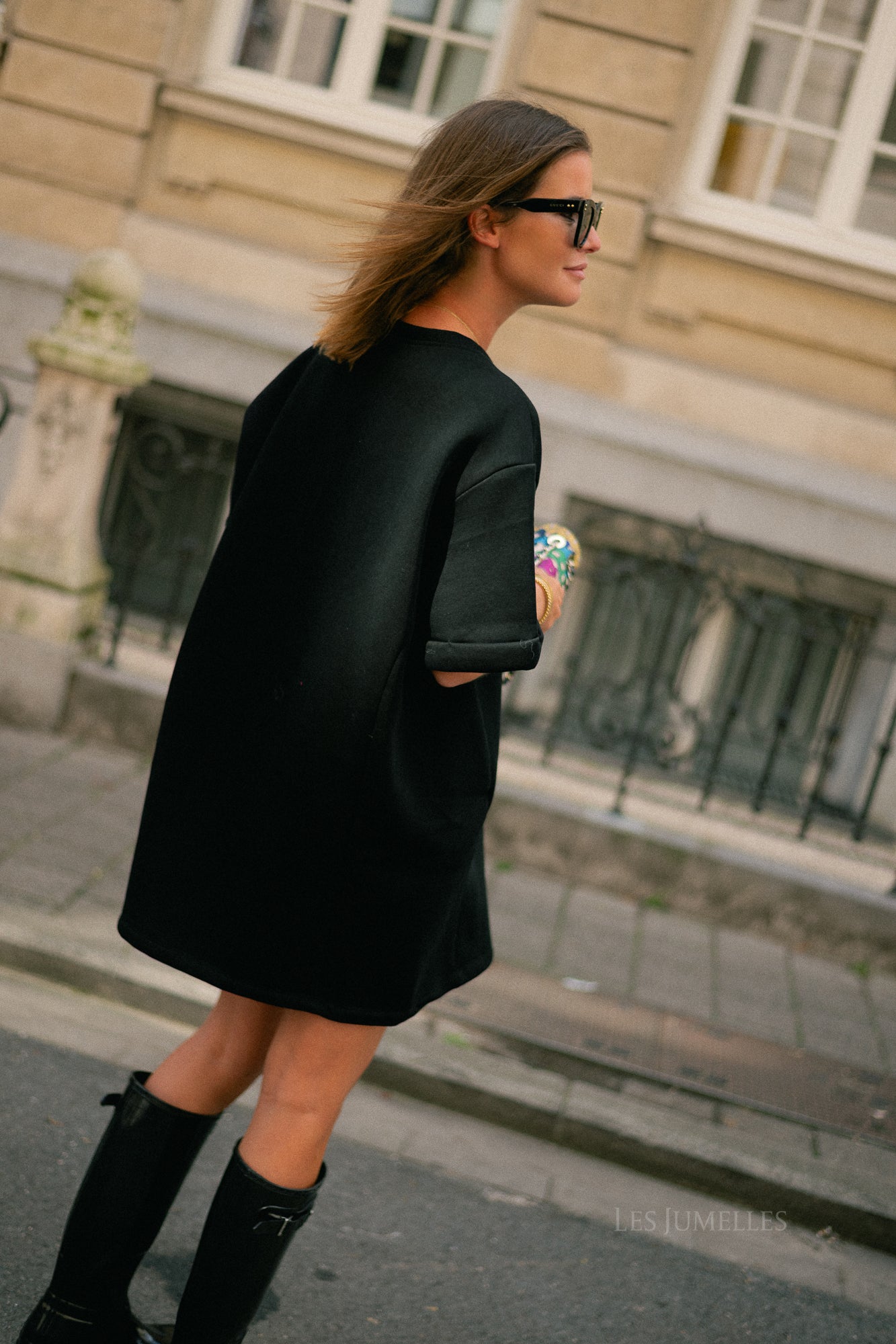 Isabel sweater dress black