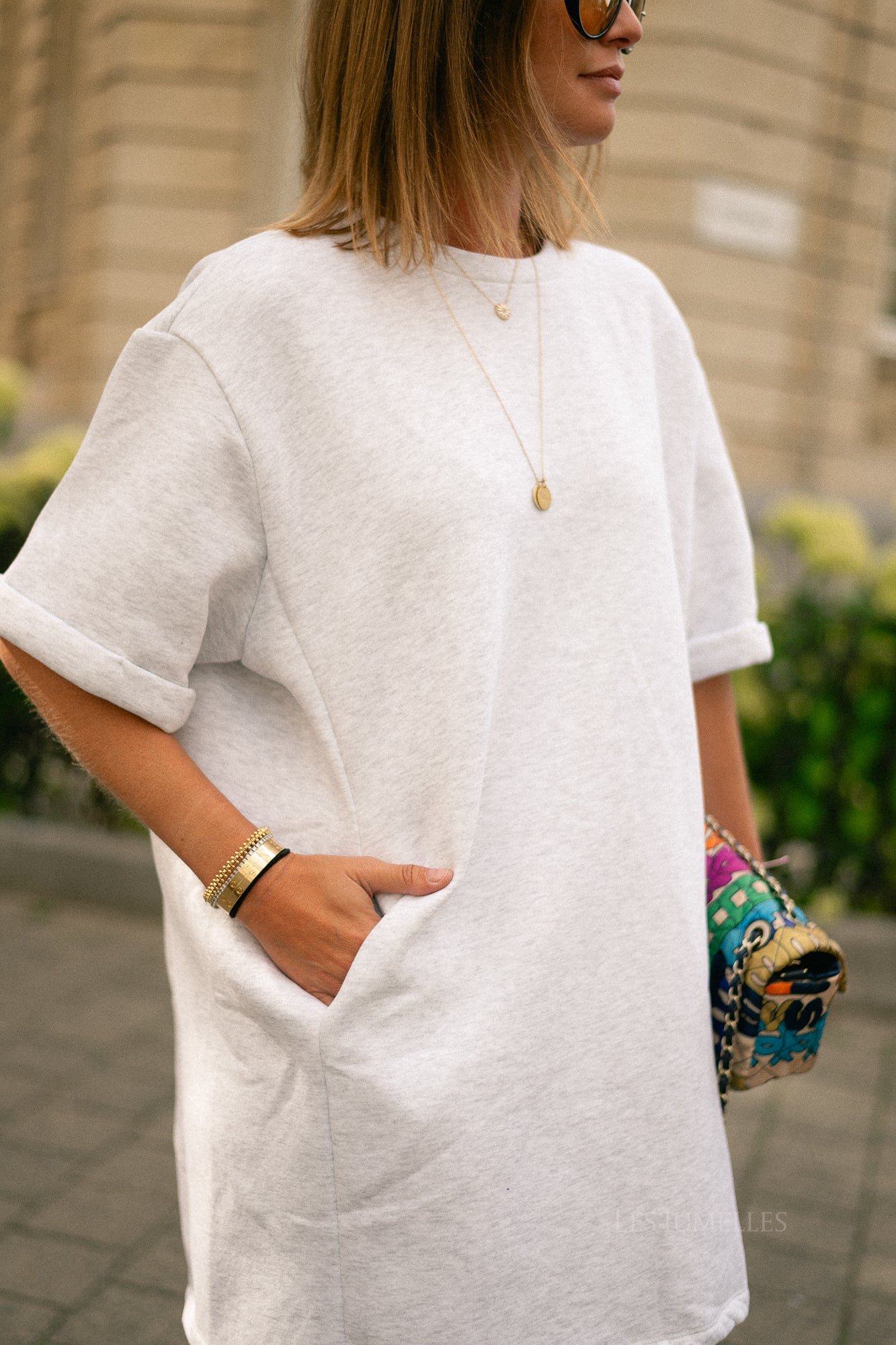 Isabel sweater dress light grey