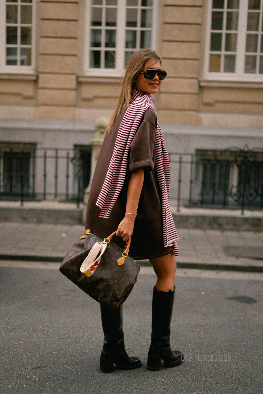 Isabel sweater dress hot chocolate