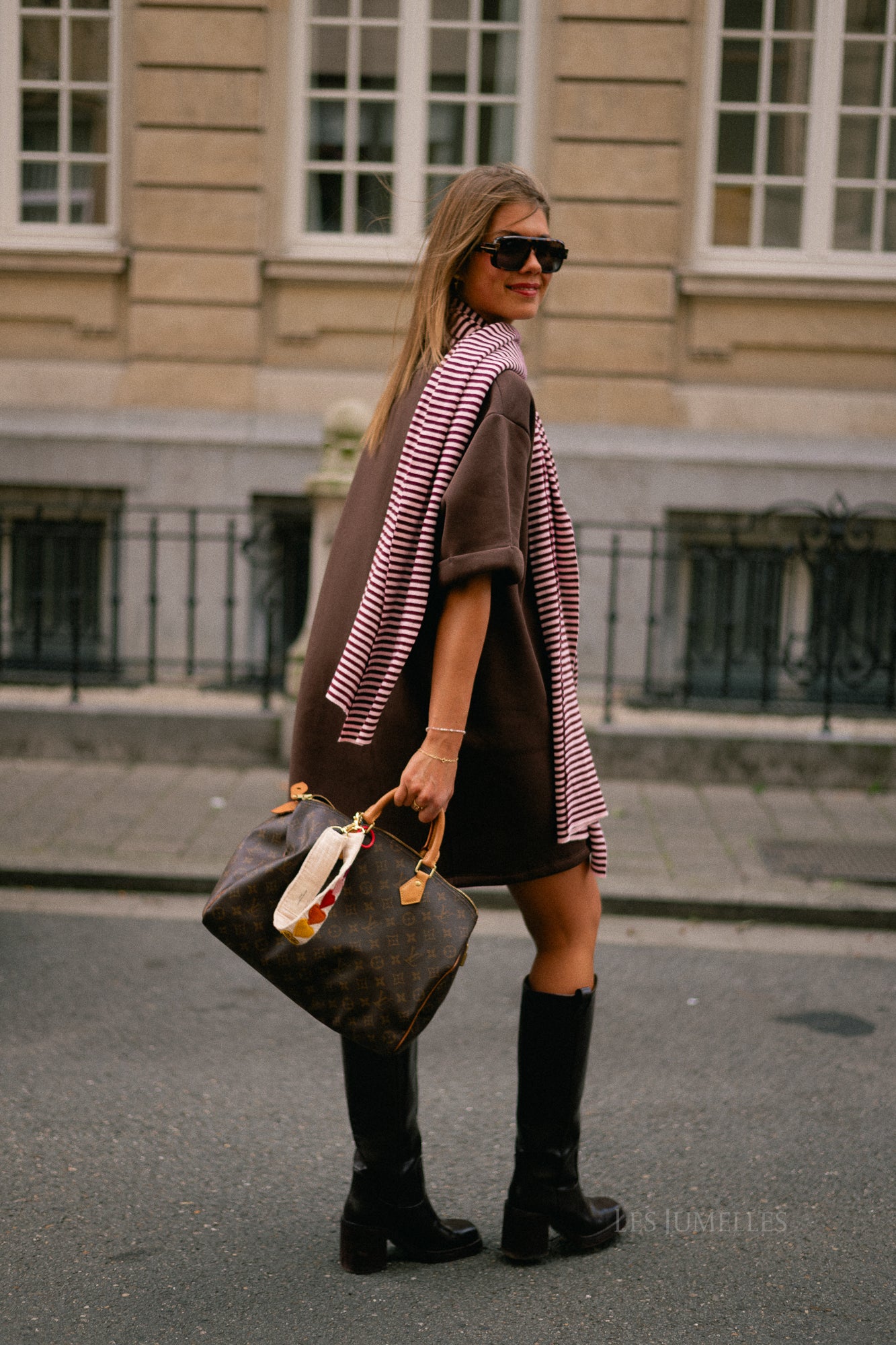 Isabel sweater dress hot chocolate