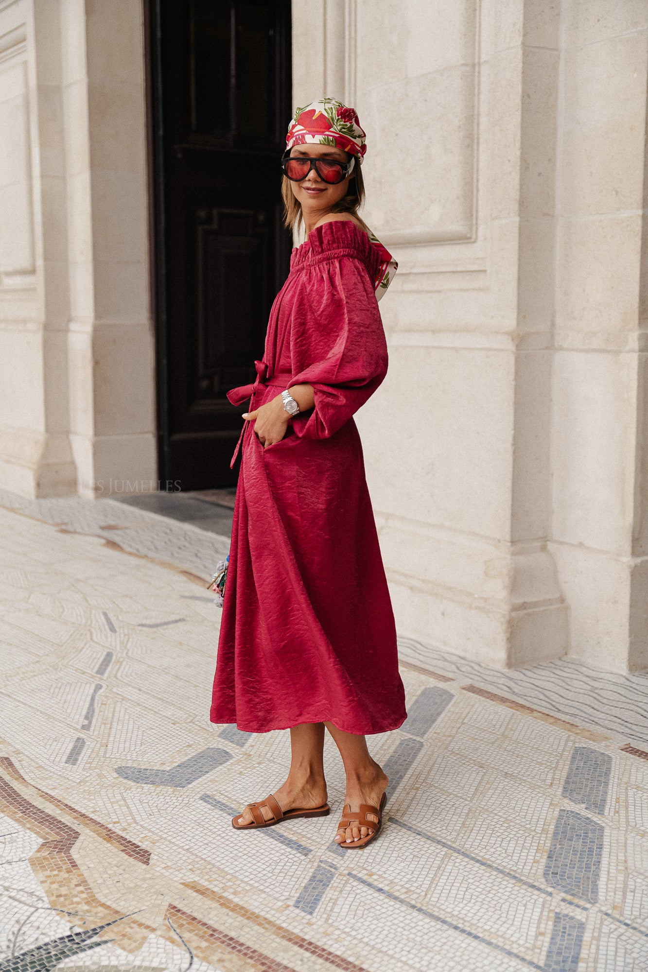 Ophelia off shoulder dress burgundy